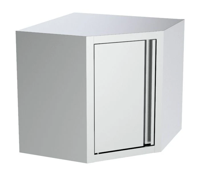 Armoire Murale Angulaire Inox 700 × 700 mm – 1 Porte, 1 Tablette