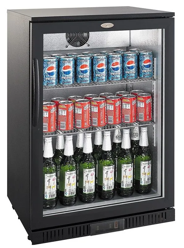 Arrière Bar Réfrigérée Noir Compact 1 Porte