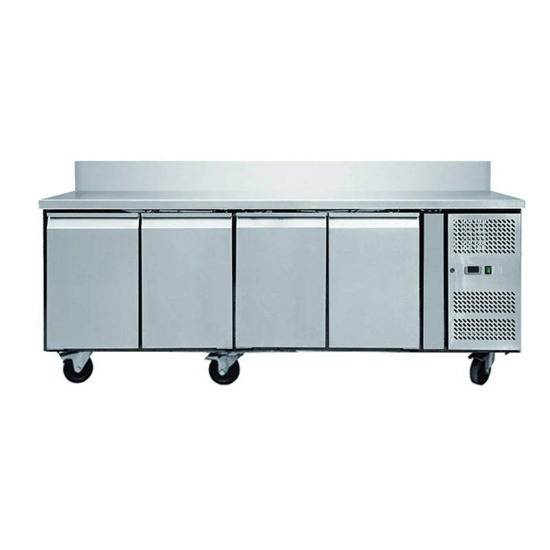 Table réfrigérée positive 4 portes avec dosseret 550 L - Skyrainbow THP4200TNEC