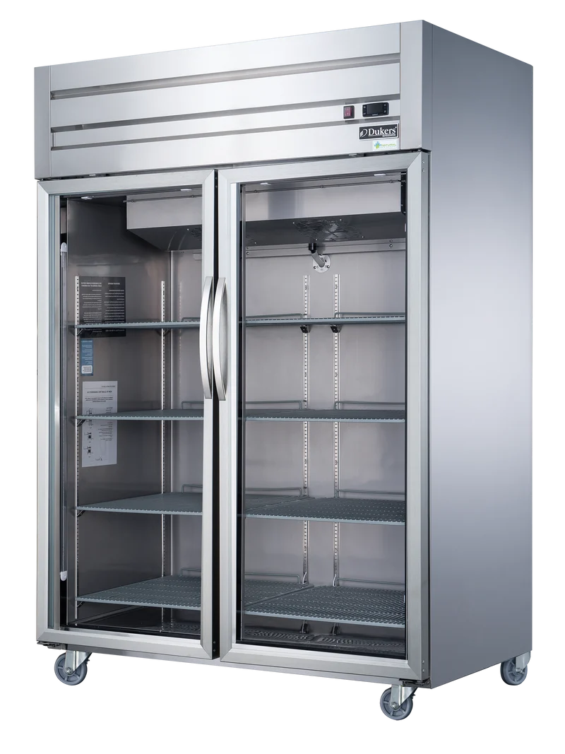 Armoire inox positive - 2 portes vitrées - Groupe haute - 1200 litres - D55ARG