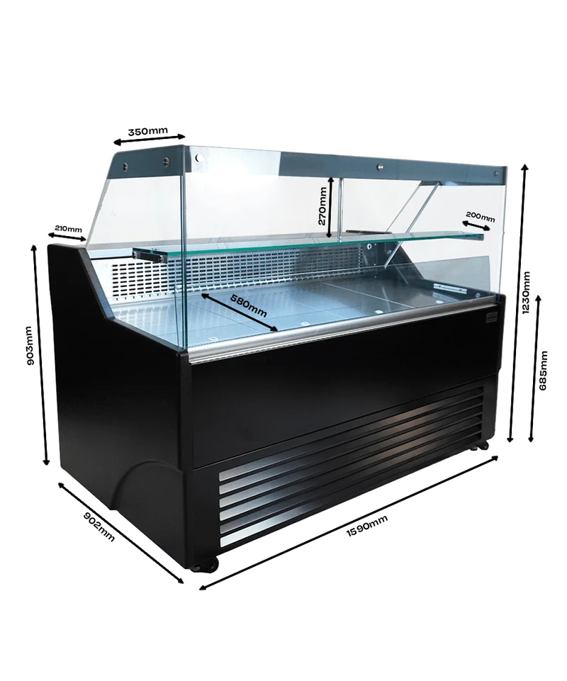 Vitrine Réfrigérée Wesley 1.5 – Vitrine Comptoir, 0/+7 °C