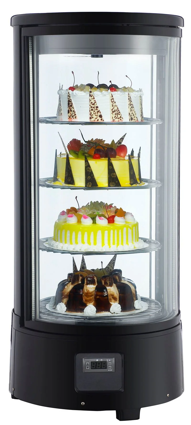 Vitrine Réfrigérée Rotative 72L – Vitrine Pâtisserie à Plateaux Tournants, 0/+10 °C