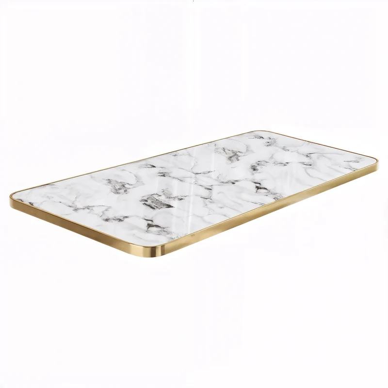 Plateau Fritté Brillant Blanc 120x70