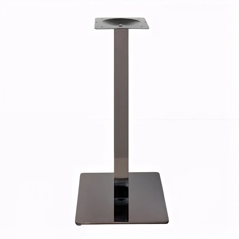 Base Carrée Haute Inox Noire