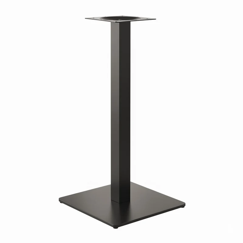 Base Carrée Inox Noire