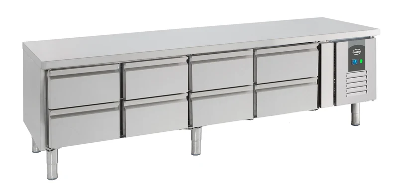 Table Réfrigérée Inox 8 Tiroirs L2000 Hauteur 650 – Réfrigérateur, +2/+8 °C