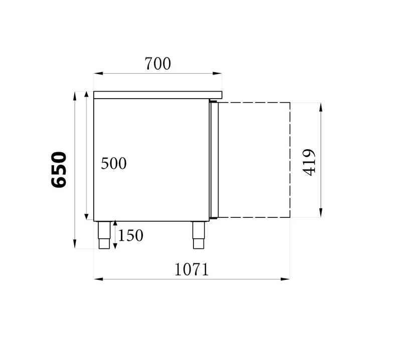 Table Réfrigérée Inox 3 Portes L1795 Hauteur 650 – Réfrigérateur, +2/+8 °C