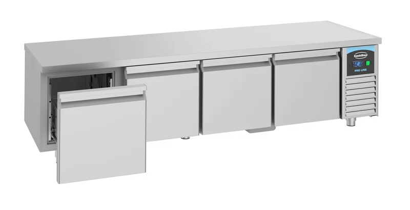 Table Réfrigérée Inox 304 4 Tiroirs L2200 Hauteur 600 – Réfrigérateur, -2/+8 °C