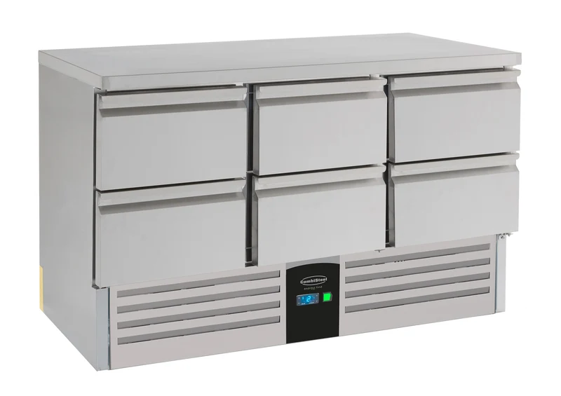 Table Réfrigérée Inox 6 Tiroirs L1368 Energy Line Évaporateur – Réfrigérateur, +2/+8 °C