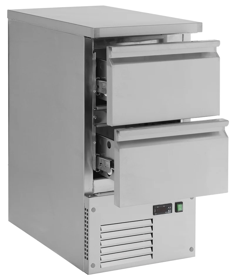 Table Réfrigérée Inox 2 Tiroirs L435 Compact Line – Réfrigérateur, +2/+8 °C