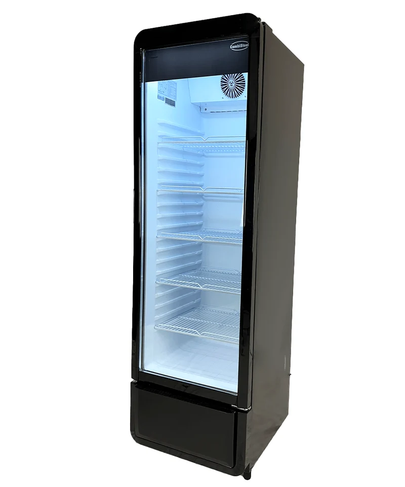 Armoire Réfrigérée Vitrée 1 Porte Pib-280R Noire – Vitrine à Boissons, +1/+10 °C