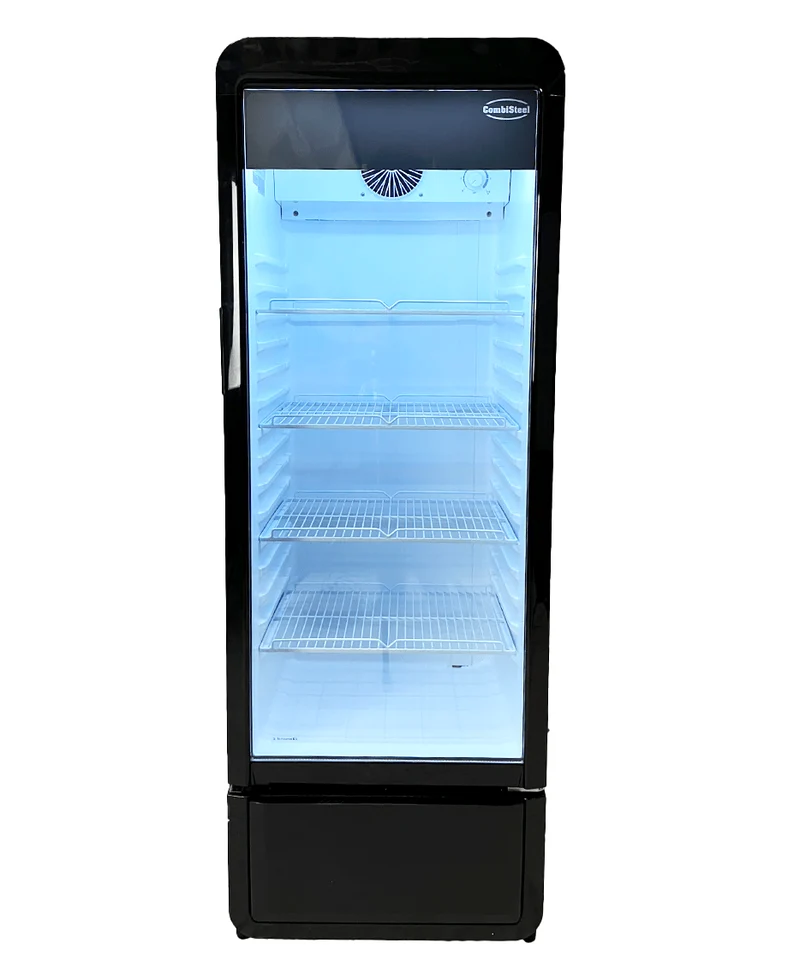 Armoire Réfrigérée Vitrée 1 Porte Pib-240R Noire – Vitrine à Boissons, +1/+10 °C
