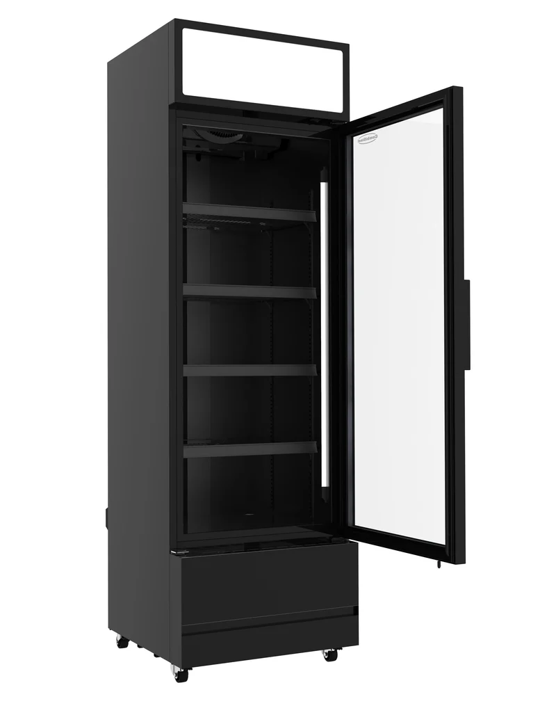 Armoire Réfrigérée Vitrée 1 Porte Fcu-370 Noire – Réfrigérateur, +1/+10 °C
