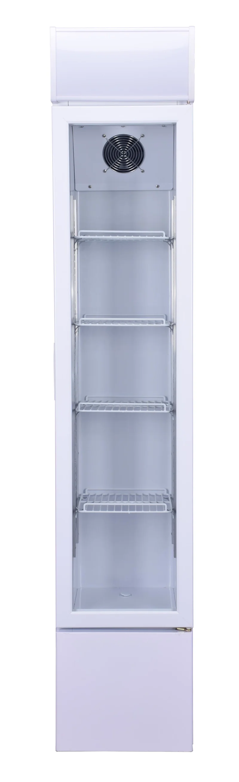 Armoire Réfrigérée Vitrée Étroite 105L Blanche – Vitrine à Boissons, +2/+8 °C