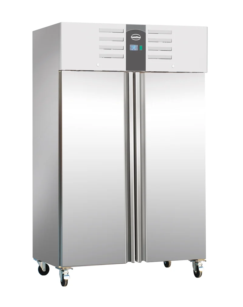 Armoire Réfrigérée Inox 2 Portes 1200L Statique GN 2/1 – Réfrigérateur, +2/+8 °C