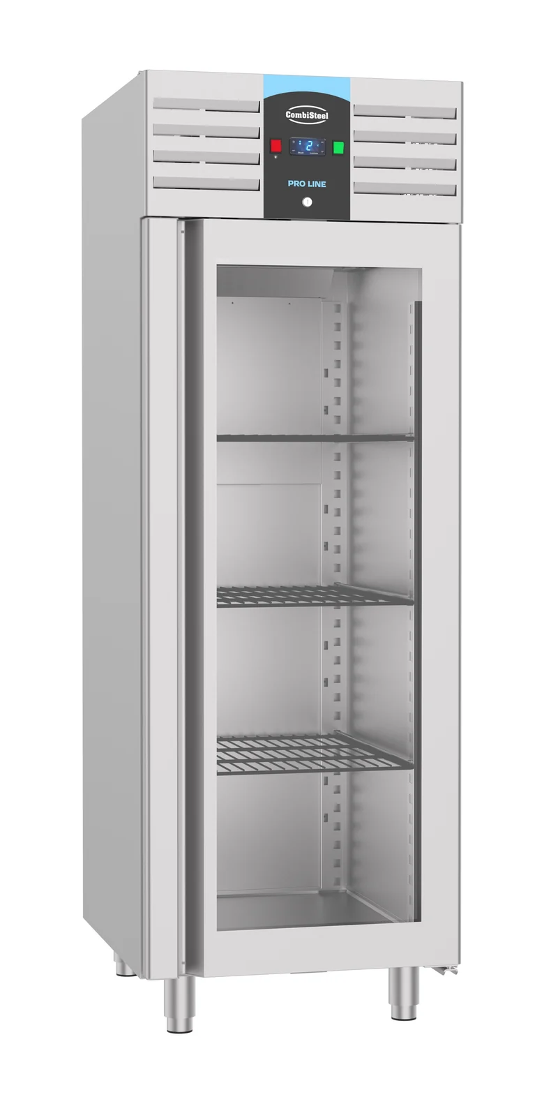 Armoire Réfrigérée Inox Vitrée Monobloc 1 Porte 700L – Réfrigérateur, +2/+8 °C