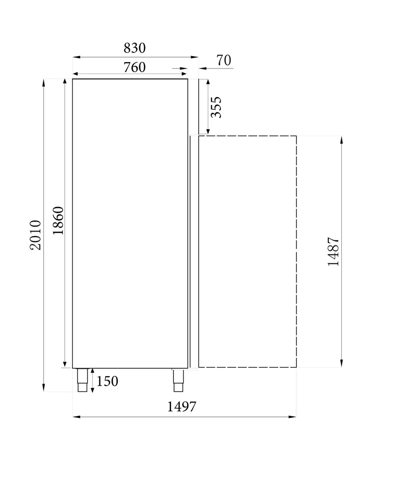 Armoire Réfrigérée Inox 2 Portes 1410L GN 2/1 – Réfrigérateur, +2/+8 °C