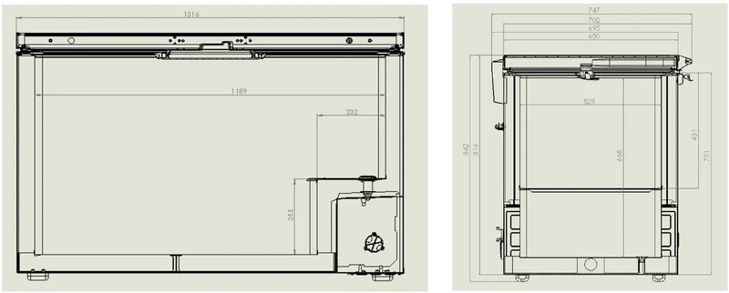 Congélateur Bahut Couvercle En Inox 407 L