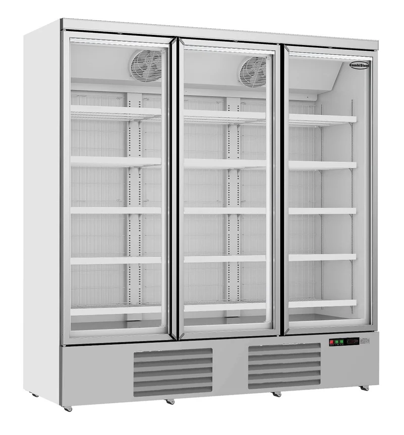 Armoire Négative Vitrée 3 Portes Jde-1530F Blanche – Congélateur, -18/-22 °C