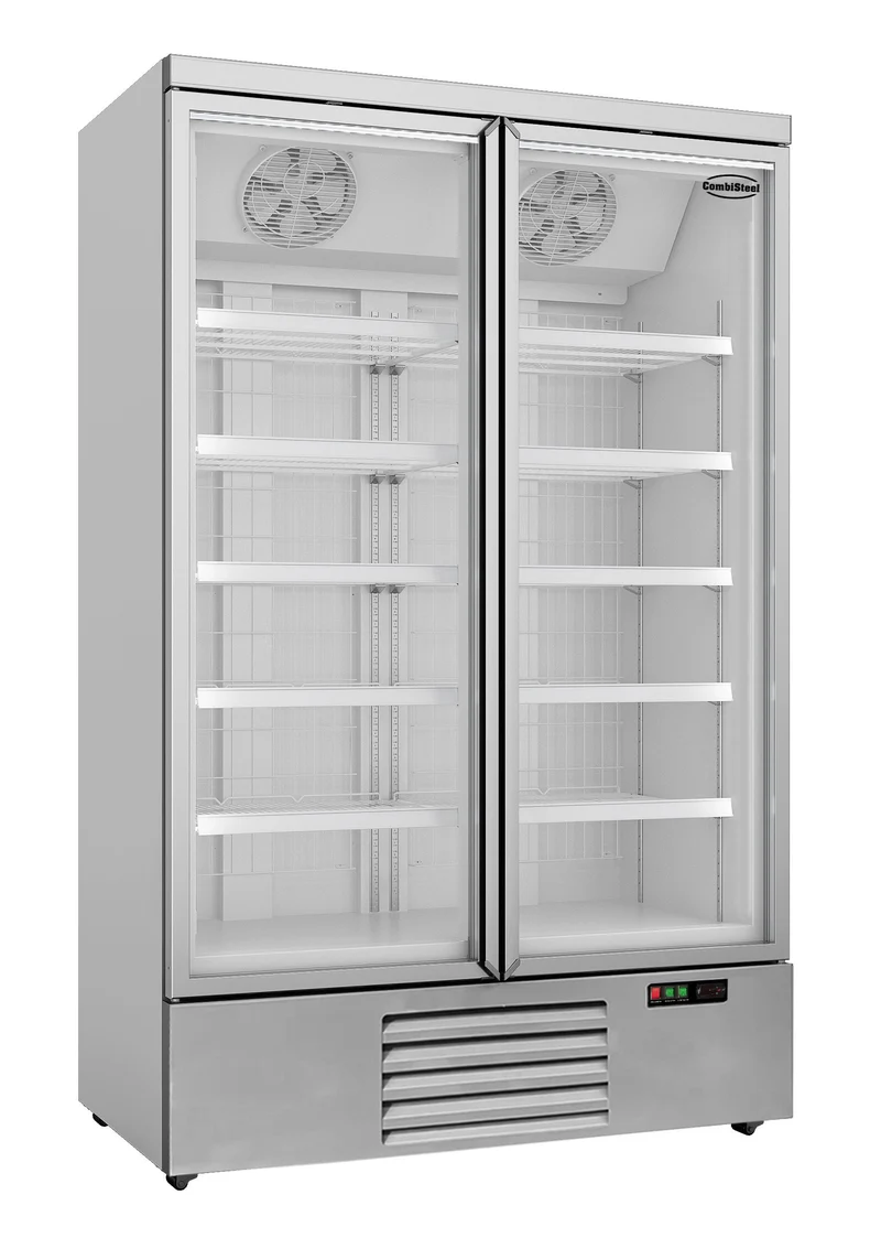 Armoire Négative Vitrée 2 Portes Jde-1000F Blanche – Congélateur, -18/-22 °C