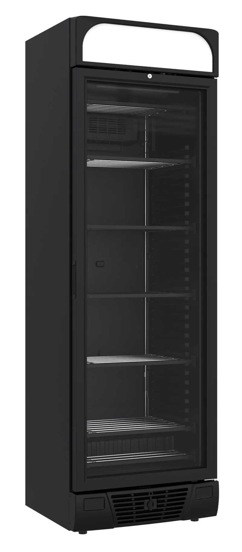 Armoire Négative Vitrée 1 Porte 382L L640 Noire (H2056) – Congélateur, -18/-24 °C