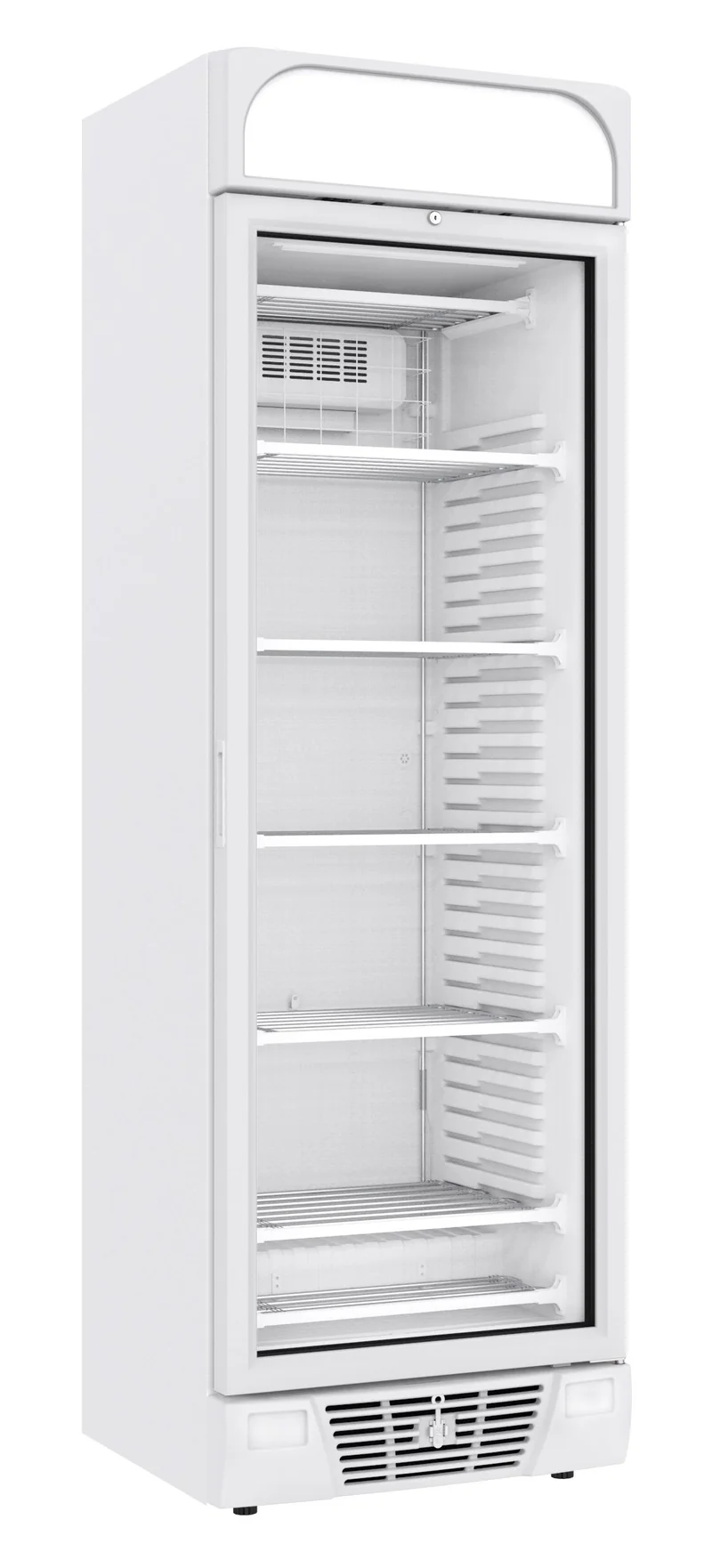 Armoire Négative Vitrée 1 Porte 382L L640 Blanche – Congélateur, -18/-24 °C