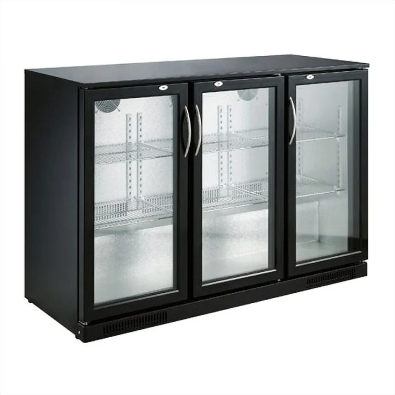 Arrière Bar Réfrigérée Noir 3 Portes L1335