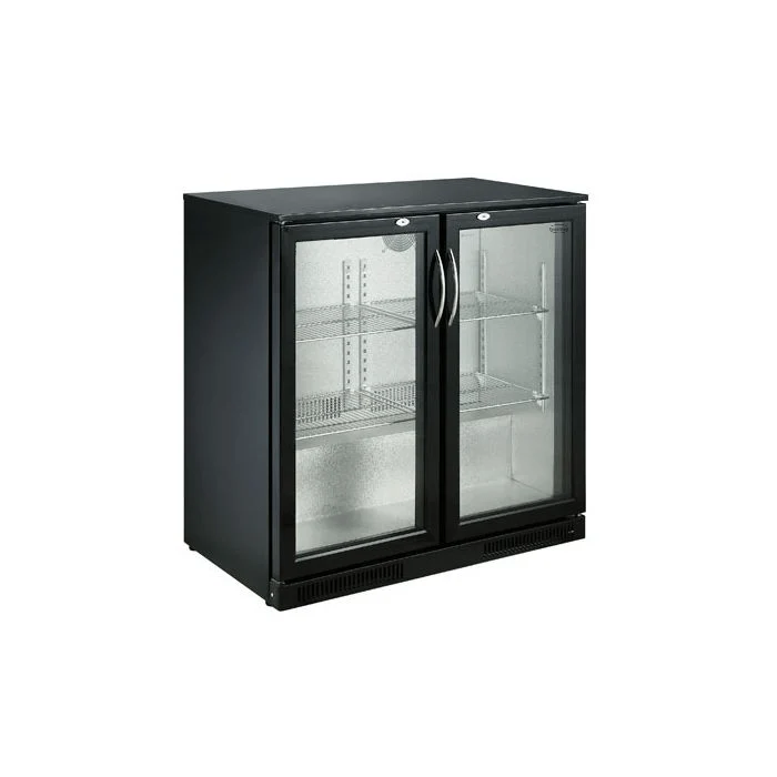 Arrière Bar Réfrigérée Noir 2 Portes L900