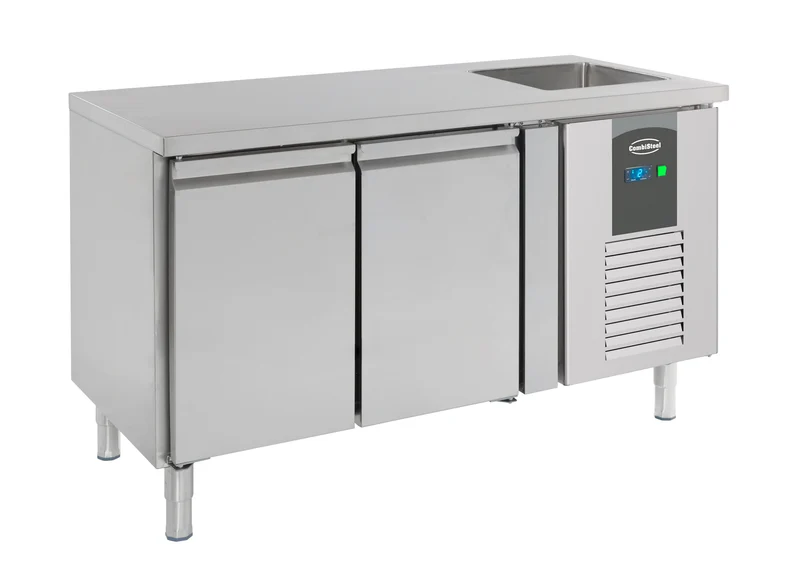 Table Réfrigérée Plonge Inox 2 Portes L1510 – Réfrigérateur, -2/+8 °C