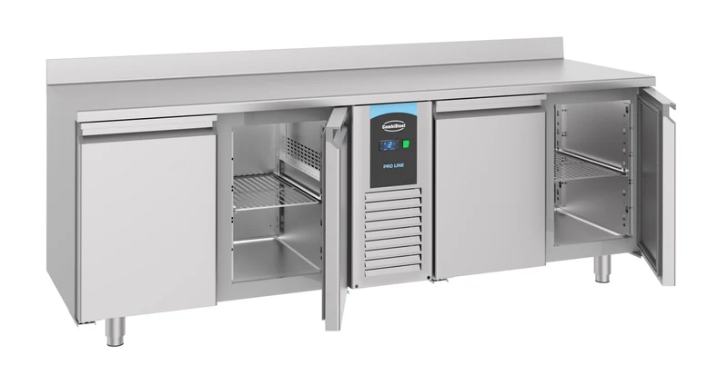 Table Réfrigérée Inox Bord Relevé 4 Portes 2270 Monobloc Energy Line – Réfrigérateur, -2/+8 °C