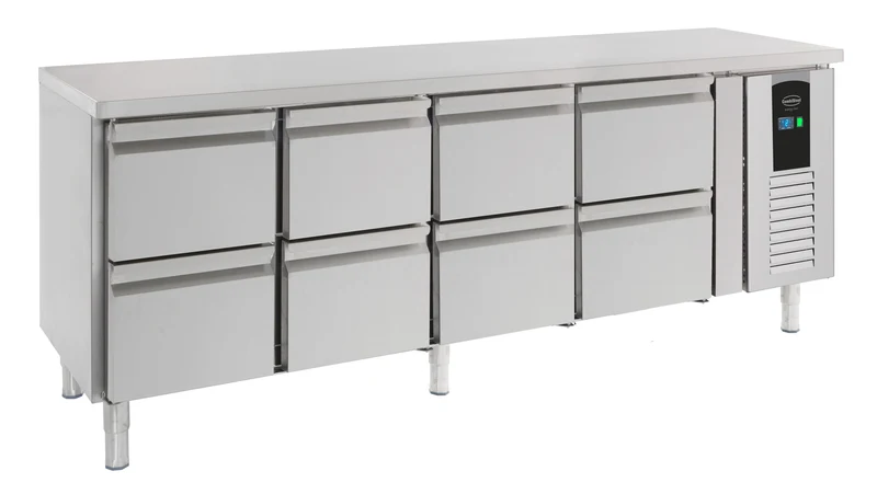 Table Réfrigérée Inox 8 Tiroirs L2230 Energy Line – Réfrigérateur, +2/+8 °C