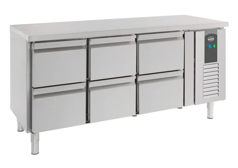 Table Réfrigérée Inox 6 Tiroirs L1795 – Réfrigérateur, +2/+8 °C