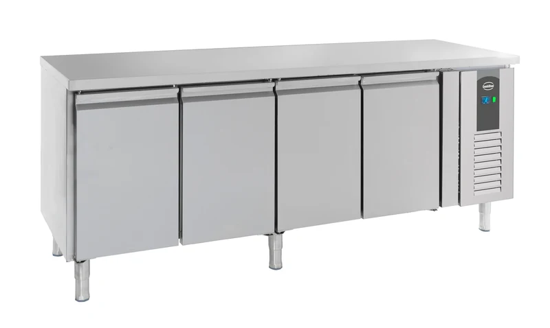 Table Réfrigérée Inox 4 Portes L2230 GN 1/1 – Réfrigérateur, +2/+8 °C