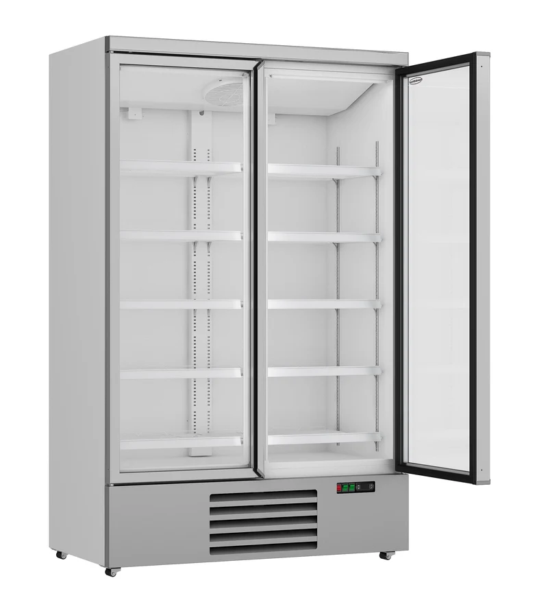Armoire Réfrigérée Vitrée 2 Portes Jde-1000R Blanche – Réfrigérateur, 0/+10 °C