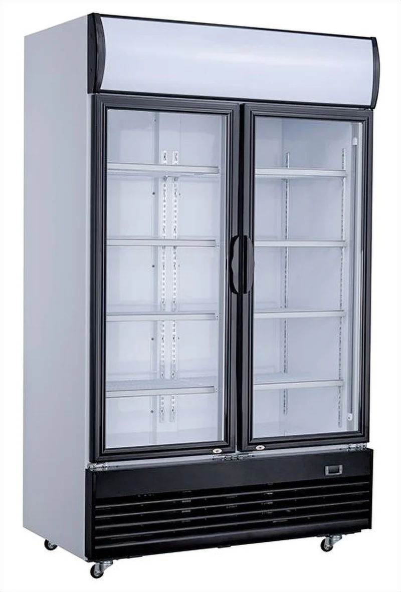 Armoire Réfrigérée Vitrée 2 Portes 1000L – Réfrigérateur, +2/+10 °C