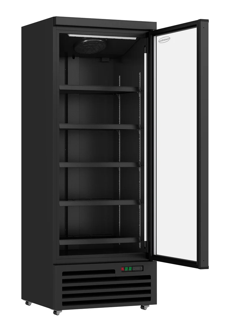 Armoire Réfrigérée Vitrée 1 Porte Jde-600R Noire – Réfrigérateur, 0/+10 °C