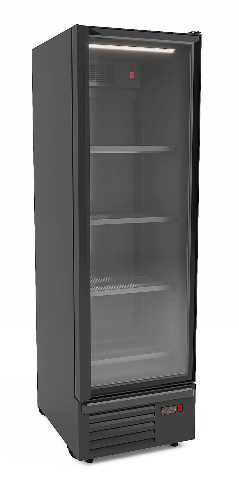 Armoire Réfrigérée Vitrée 1 Porte 550L Noire – Réfrigérateur Positif