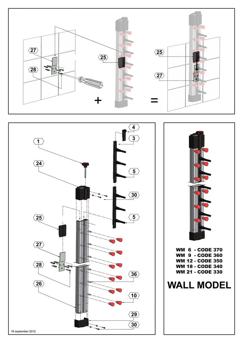 Porte-Assiesttes Dressées Murale 21