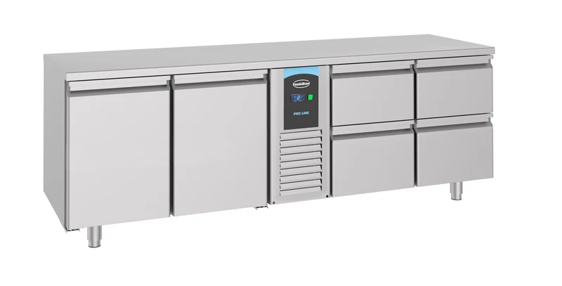 Table Réfrigérée Inox 2 Portes 4 Tiroirs 2270 Monobloc Energy Line – Réfrigérateur, -2/+8 °C
