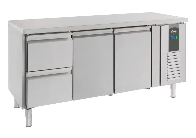 Table Réfrigérée Inox 2 Portes 2 Tiroirs L1795 – Réfrigérateur, +2/+8 °C