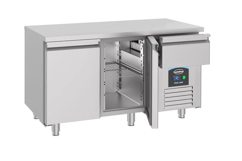 Table Réfrigérée Inox 304 2 Portes 1400 Pro Line – Réfrigérateur, -2/+8 °C