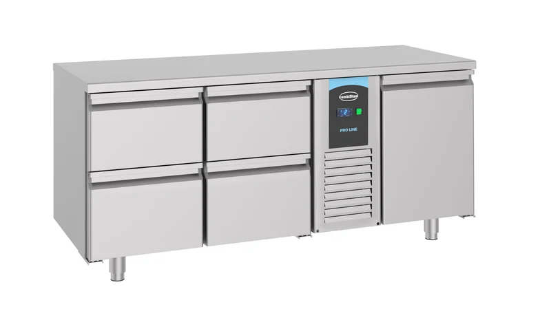 Table Réfrigérée Inox 1 Porte 4 Tiroirs 1785 Monobloc Energy Line – Réfrigérateur, -2/+8 °C