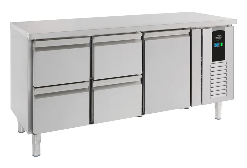 Table Réfrigérée Inox 1 Porte 4 Tiroirs L1795 Energy Line – Réfrigérateur, +2/+8 °C
