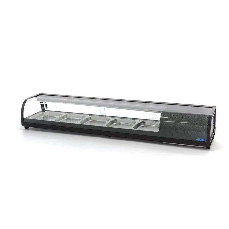 Présentoir de sushis et de tapas -132 L - incl 5 x 1/2 GN - modèle de table