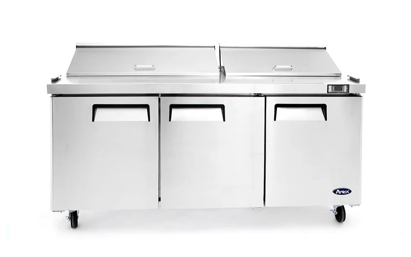 Meuble Saladette 3 Portes - Gamme Américaine - 18 Bacs GN1/6