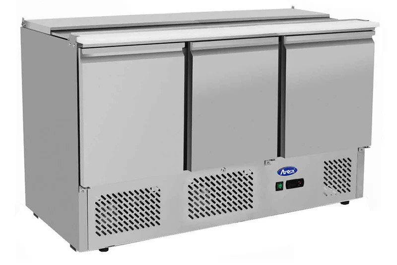 Meuble Saladette Capot Inox - 3 Portes