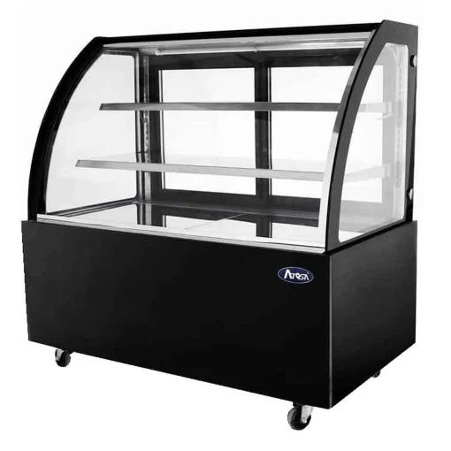 Vitrine Réfrigérée Comptoir - Semi-Bombée - 2 Niveaux - Laquée Noir
