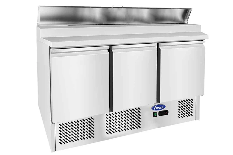 Table de Préparation - 3 Portes - Couvercle Inox