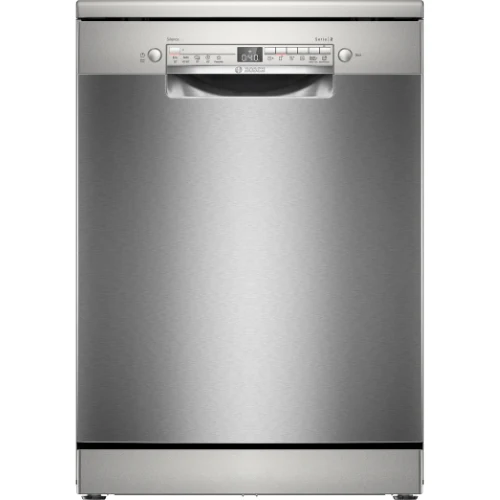 Série 2, Lave-vaisselle pose-libre, 60 cm, Acier brossé anti-traces BOSCH SMS2HVI02E