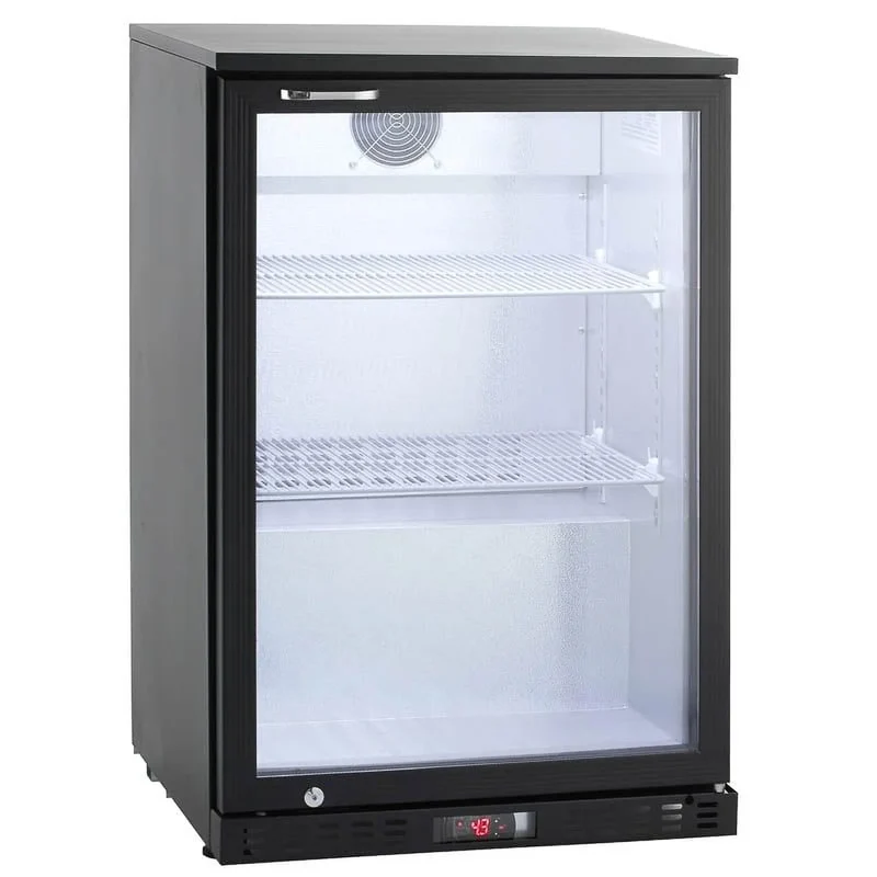 Armoire à boissons ECO 130 noire, éclairage LED, encastrable sous plan